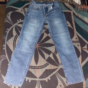 SHEIN BASICS Zipper Fly Straight Leg Jeans